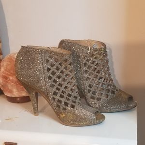 Christian Siriano-open toe-shimmer booties